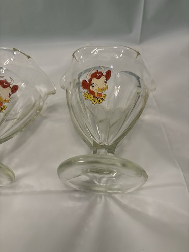 Juego de 2 vasos de helado vintage de helado lácteo Elsie The Cow Borden - Imagen 10 de 12