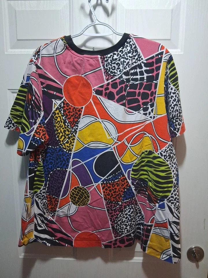  Camisa para mujer Adidas Originals x Rich Mnisi con estampado animal geométrico 2X Foto 2 de 3