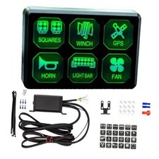 Bully 6 Gang LED Light Push Button Swith Panel with Fuse Box System, Bullet