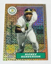 Rickey Henderson 2022 Chrome Silver Pack Mojo Refractor  T87C-42 Athletics HOF