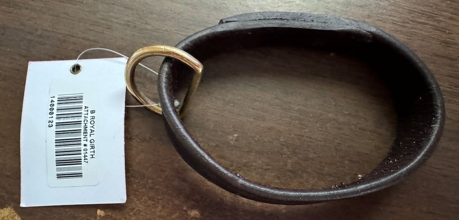 Billy Royal Detachable Leather Girth Ring Loop Training Aids Havana Brown NEW