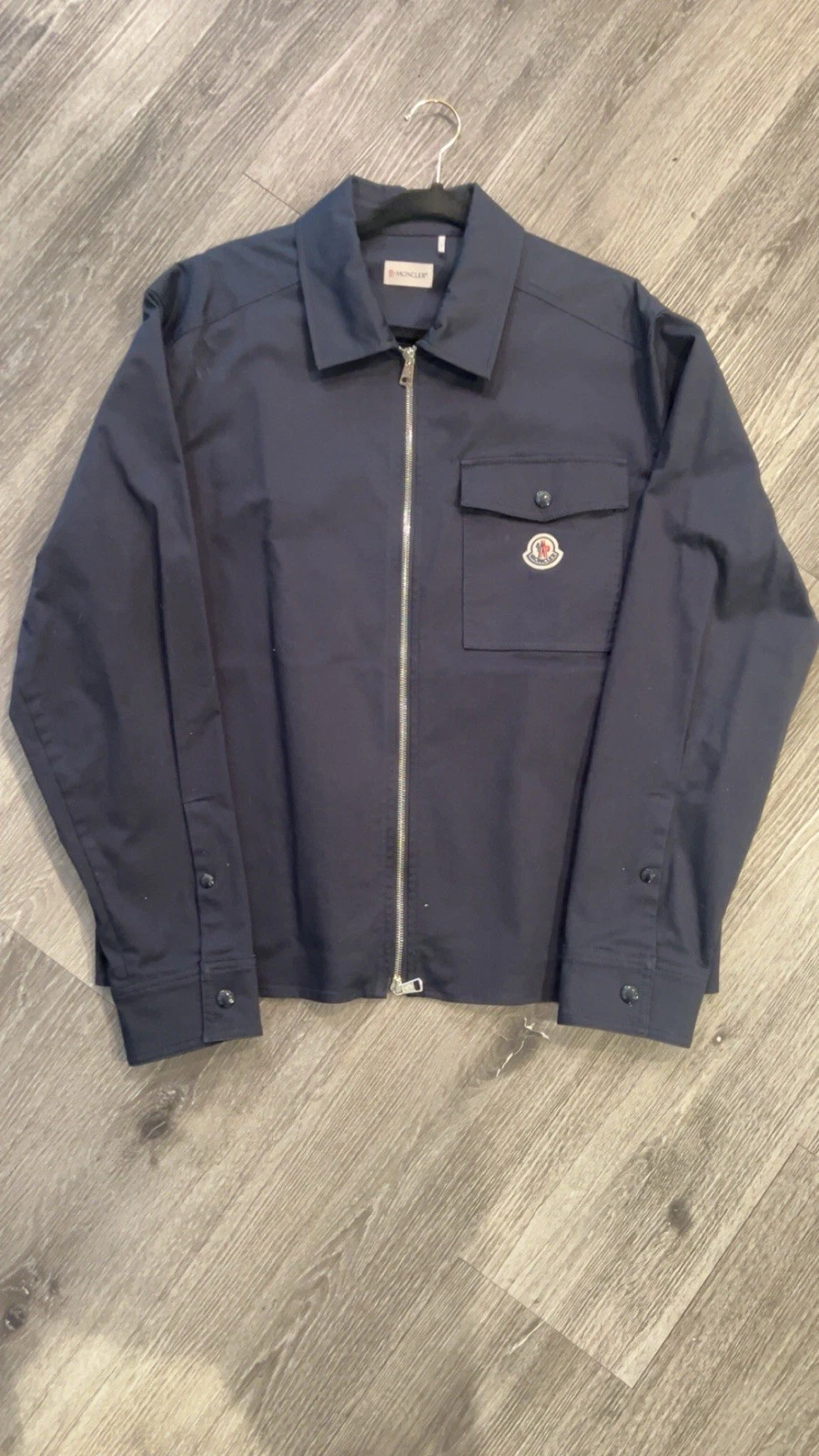 MONCLER Sopracamicia uomo full zip twill taglia XL