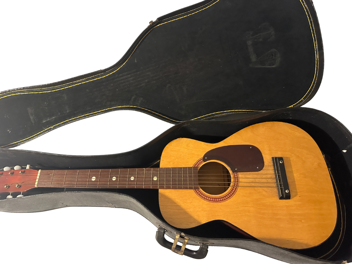 Silvertone 319 Series 1961 Acoustic Guitar Blonde w/ Case Original