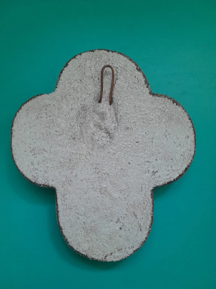 Carruth Studio Bless This Home 2002 Hanging Sculpture Celtic Cross Angel Garden - Image 2 of 4