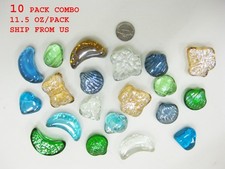 Multi-Color glass pebble Gravel for Aquarium fishing tank 11.5oz/pack