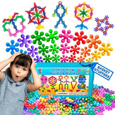 Curious 2 Learn Building Blocks 300ct - 4.8 x 6.5 x 3 inches, Multi Color