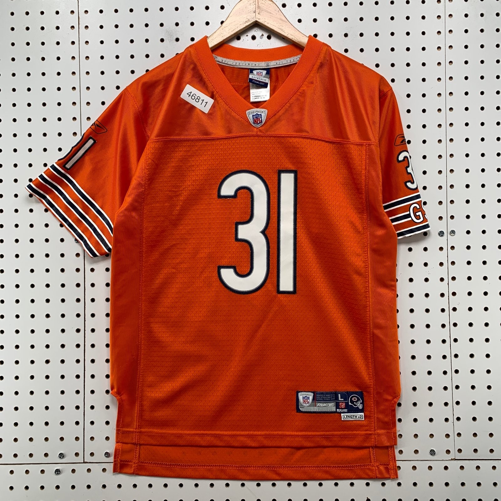 Chicago Bears Football Jersey Youth Large 14/16 Orange #31 Reebok
