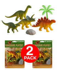 Image of Dinosaur Playset Colourful Plastic Figures Jurassic