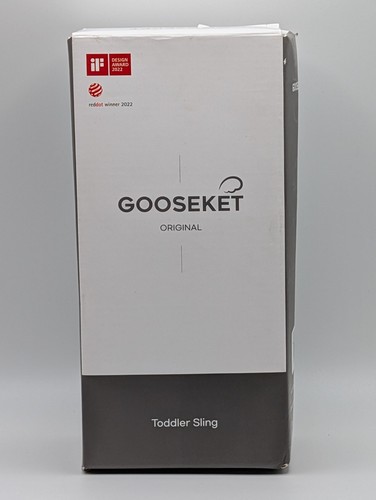 Gooseket Original Toddler Sling | 100% Cotton, Black, 6-48 Months, 11-44lbs