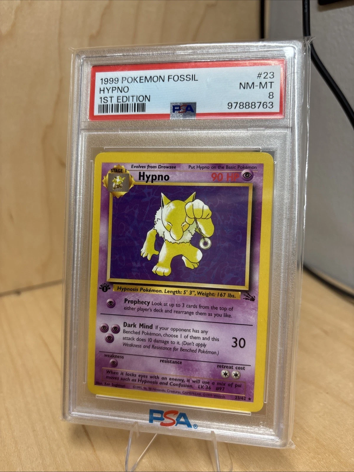 Pokémon TCG - *PSA 8* - 1st Edition Fossil Hypno 23/62