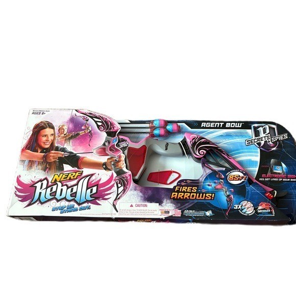 Nerf Rebelle Agent Bow Blaster with purple arrows NEW Girls 