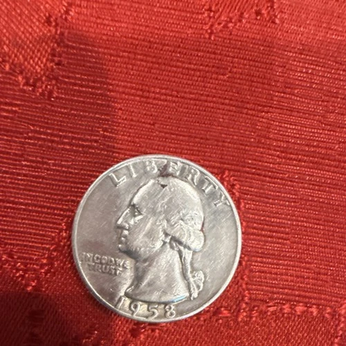 Washington Quarter D Silver 25C 1958 Circulated 0.9 Fineness