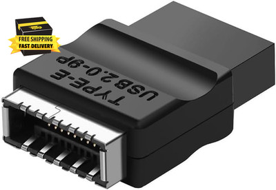 USB 2.0 to USB 3.2 Gen 1 Type-E Header Adapter   9Pin Male to A-Key Female Conve