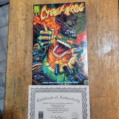 CYBERFROG #0 HARRIS COMICS SIGNED ETHAN VAN SCIVER CERTIFICATE BY DYNAMIC FORCES