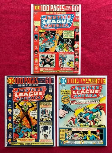 JUSTICE LEAGUE OF AMERICA 111-112-114 - DC Comics Bronze - 100 pgs - F+ to VF/NM