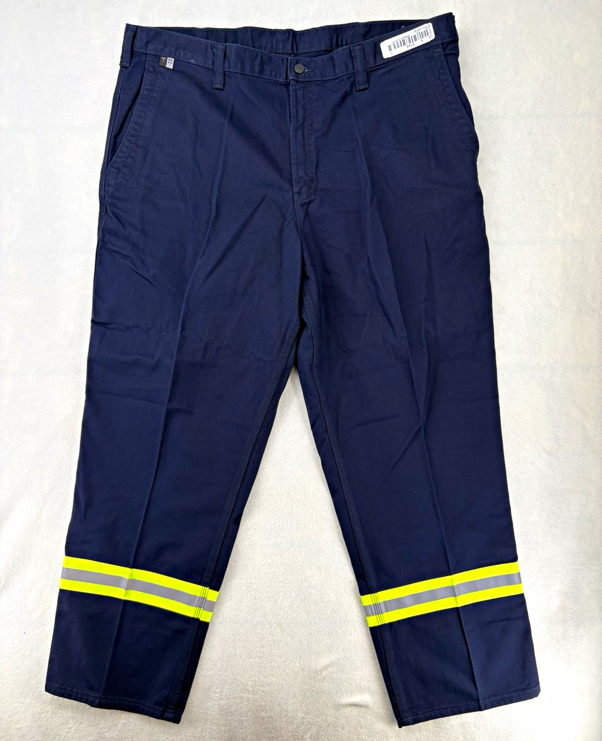 Carhartt FR Work Pants Navy Blue Reflective Stripes Men's 42x30