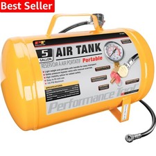 Lightweight 5-Gallon Air Tank with Safety Bypass Valve  Easy-Dial Operation