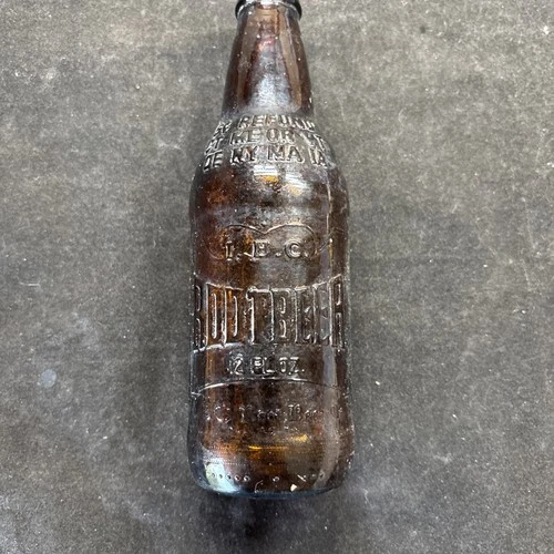 Vintage IBC ROOT BEER 12 oz Embossed Amber Bottle Empty CA 10cent refund