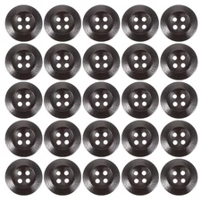 Wooden Button 4/5" (20mm), 80 Pcs 4 Holes Round Wood Sewing Button Brown
