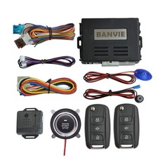 Car Alarm System with Remote Start Push to Start Ignition Kit Engine Button