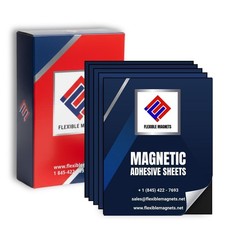 Magnetic Sheets with Adhesive Backing, 5" x 7" 10 Pack StickOn Magnetic She...