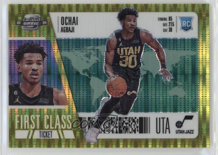 2022 Contenders Optic Green Pulsar Prizm 24/25 Ochai Agbaji #12 Rookie RC 1a07