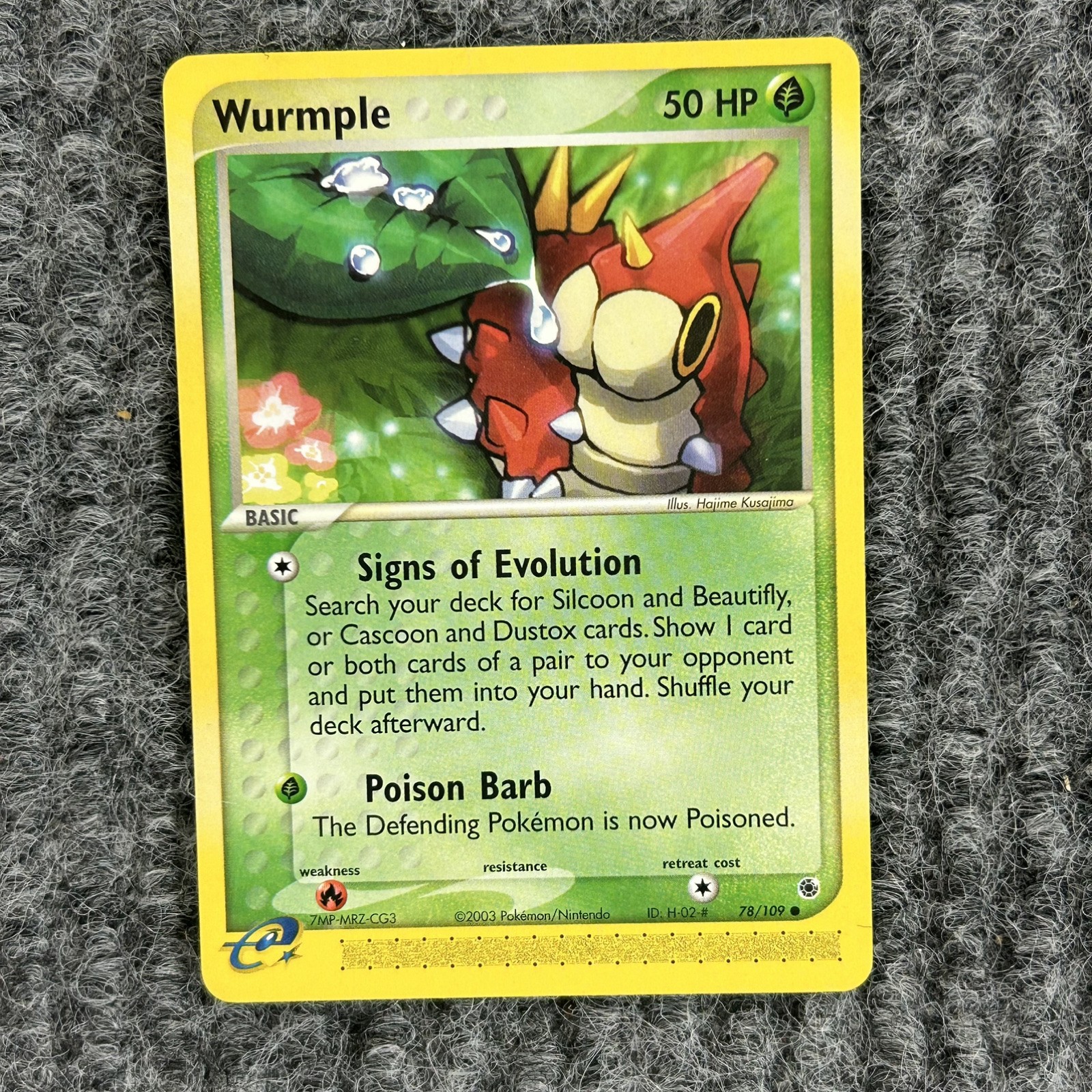 Vintage Pokemon EX Ruby Sapphire Wurmple 78/109 Common LP