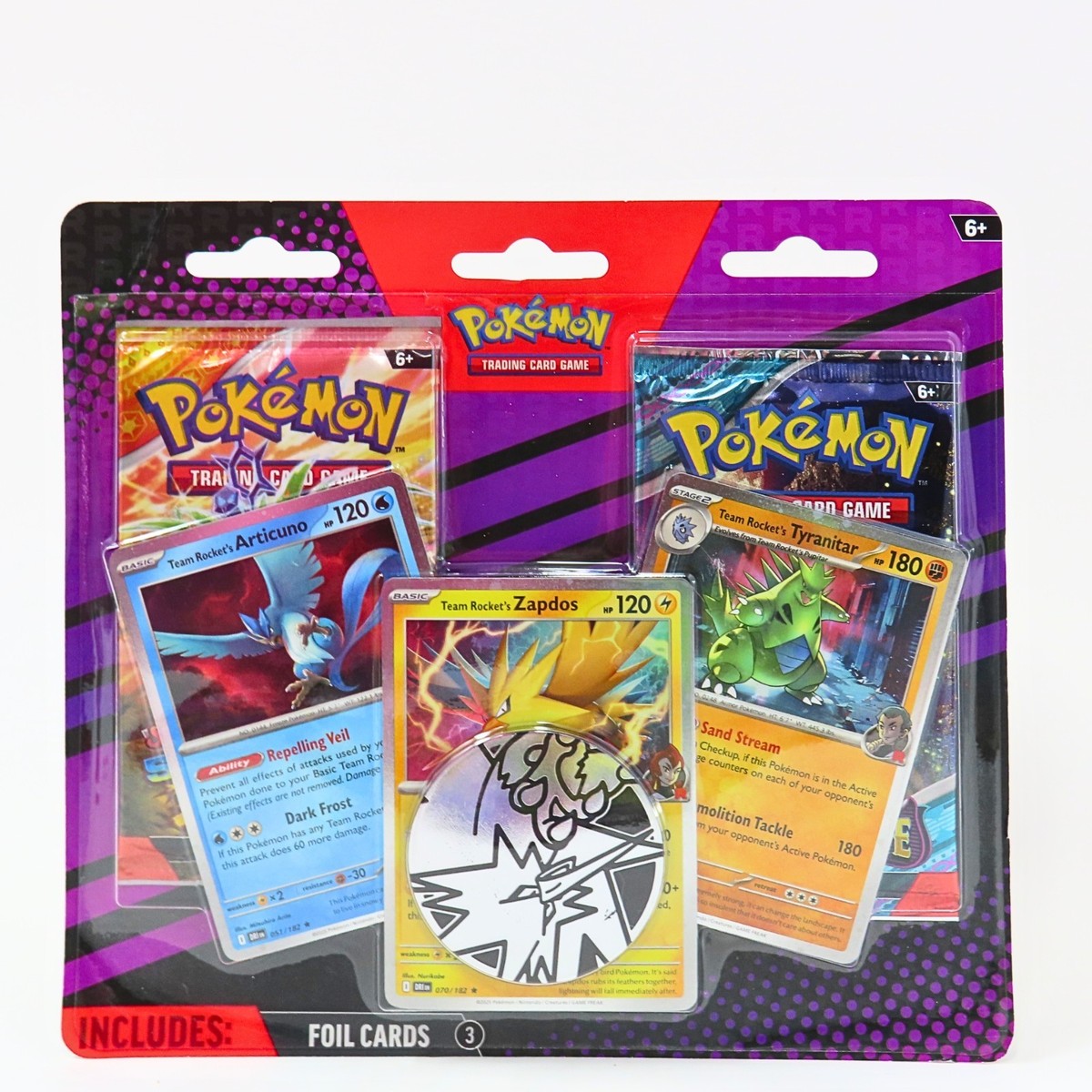 Pokemon TCG 2 Pack Blister Zapdos Articuno Tyranitar 3 Promo Cards