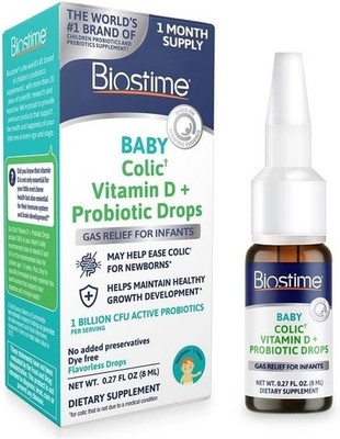 Biostime Baby Vitamin D & Colic Probiotic Drops for Newborns to 3 Years Old