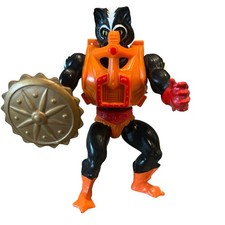 He-Man MOTU Stinkor Action Figure Orange Black Complete with Gold Shield Vintage