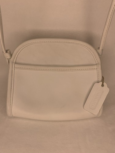 Vintage Coach Hadley White Ivory Mini Crossbody Bag Leather #9017 - Made In USA - Picture 6 of 15