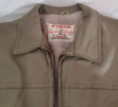 Vtg 40s 50s McGREGOR Glove Tanned Cafe Racer Rockabilly Motorcycle Jacket