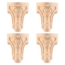 4PCS 10x6cm European Solid Wood Furniture Foot Legs Cabinet Feets Y5J29510