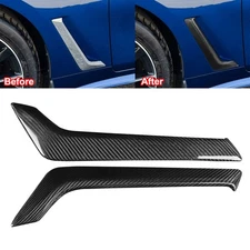 Real Carbon Fiber Front Fender Side Vent Garnish Trim For 2017-2022 INFINITI Q60