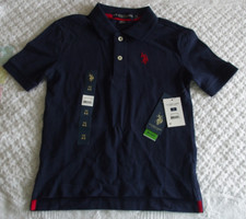 US Polo Assn 4 5 XS Boys Shirt Navy Red Accent NEW NWT Collared uniform preppy