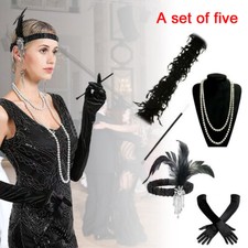 5X 1920'S Charleston Gatsby Fancy Dress Accessories Party Cosplay Costume Set
