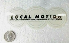 LOCAL MOTION STICKER Local motion Hawaii sticker decal CUSTOM SURFBOARDS