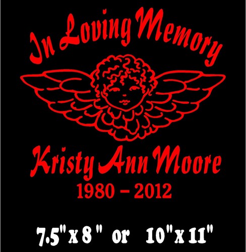 Calcomanía de vinilo personalizada para ventana de coche Angel Cherub con memoria amorosa - Imagen 10 de 10