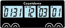 Digital 9999 Days Countdown Timer,Calendar & Clock Display,Daily Alarm Reminder