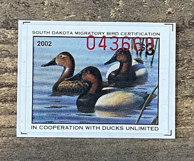 #ad #ad WTDstamps 2002 SOUTH DAKOTA State Duck Stamp Lot1 Mint OG NH $2.00