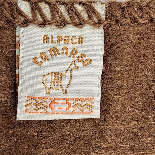 Alpaca Camargo Unisex Brown Fringe Scarf Shawl Alpaca Blend Length 69 inch - Picture 3 of 6