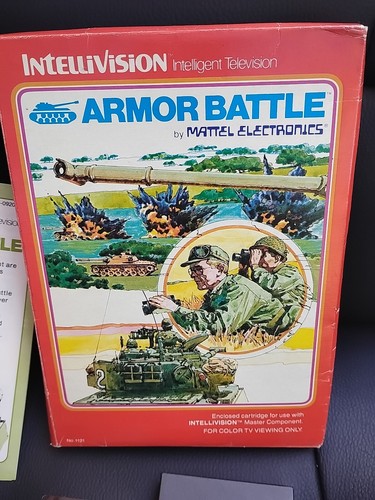 Intellivision Armor Battle Video Game #1121- Vintage- Complete Mattel Electronic - Picture 2 of 10