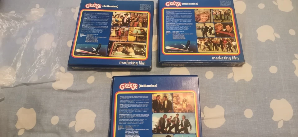Grease super 8 mm sound film 1978 3 reels good condition free shipping Foto 3 de 4