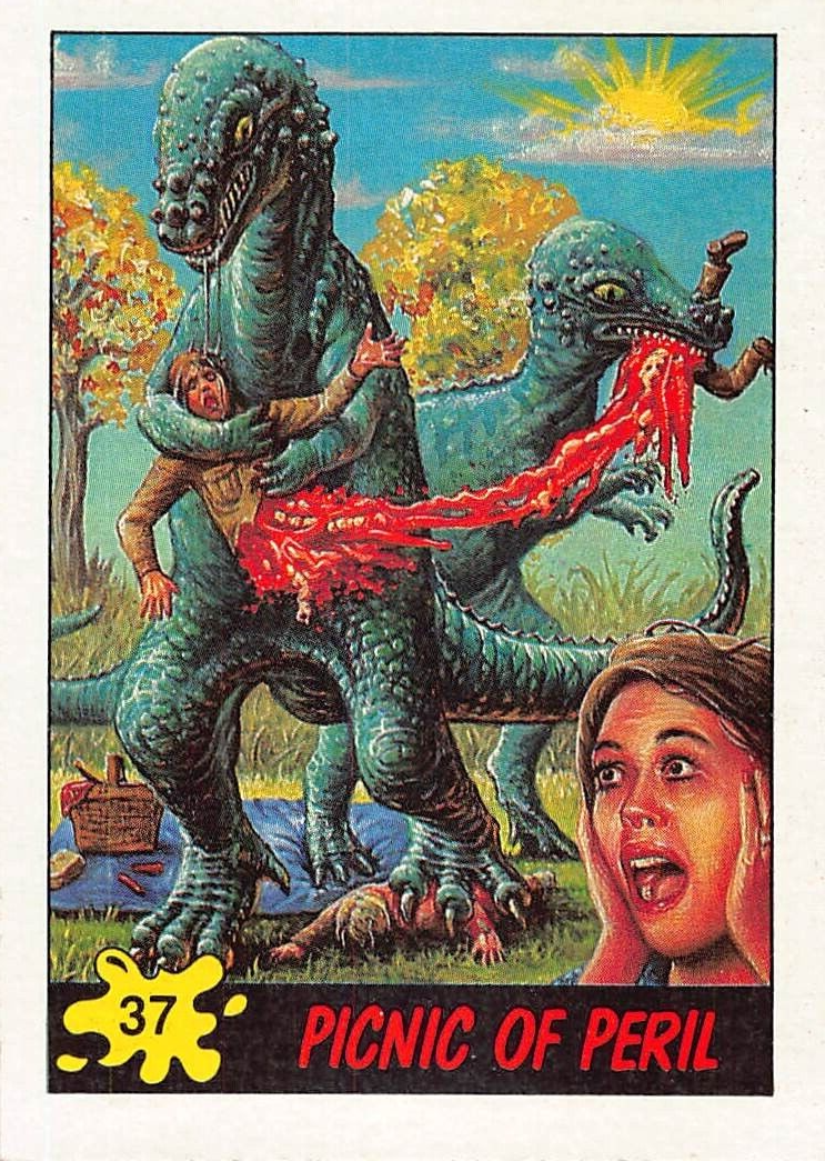 1988 Topps Dinosaurs Attack Trading Card #37 PICNIC OF PERIL | eBay