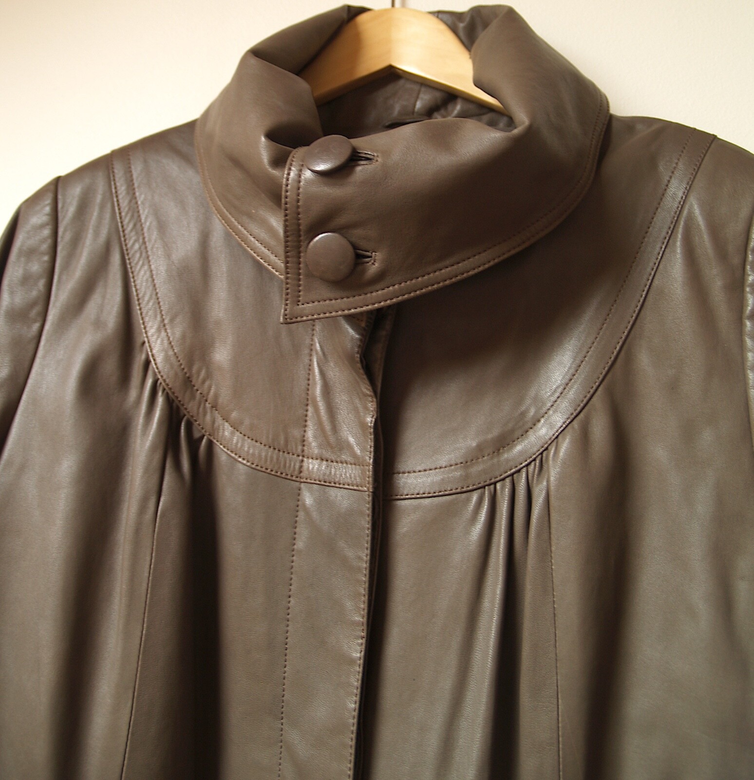 Autograph Brown leather jacket size 14 FLATTERING FIT image 7