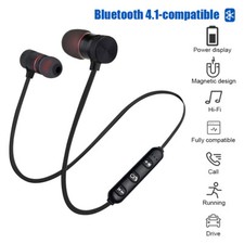 With Mic Bluetooth Universal Earbuds Headphones Stereo In-Ear Earphones Magnetic