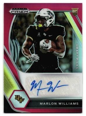 2021 Panini Prizm Draft Picks Autographs Prizms Red #236 Marlon Williams /199