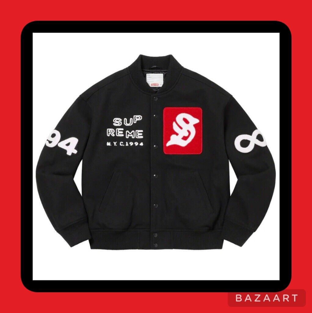 Supreme Tourist Varsity Jacket Black CPFM - Size Medium ✓✓✓ | eBay