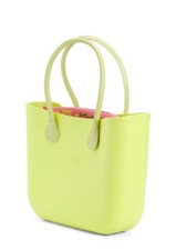 New O Bag Italy Borsa Tote Lime Removable Canvas Insert 15.5”w - 12” H