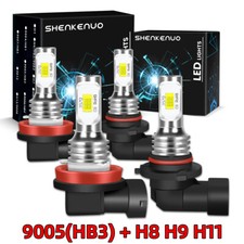 4X LED Headlight Bulb High and Low Beam Combo 6000K for Ford Escape 2013-2019
